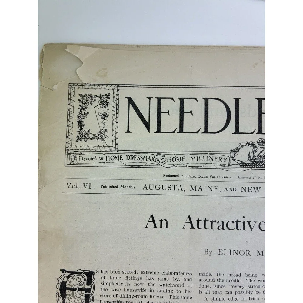 Needlecraft Devoted To Dressmaking Fancy Work Household Decoration 1915 No. 12